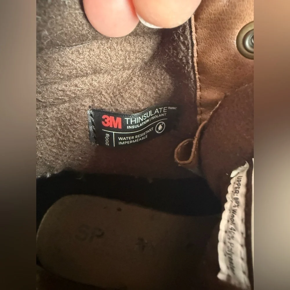 Sperry Avenue Duck Boots Men’s SZ 8 Rubber Lace Up Wool Outdoor Brown Hiking